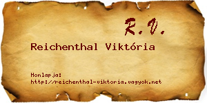 Reichenthal Viktória névjegykártya